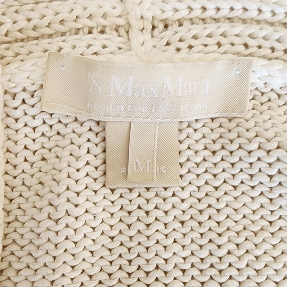 S Max Mara Women's Cream Colored Cardigan Size M. - Picture 5 of 6